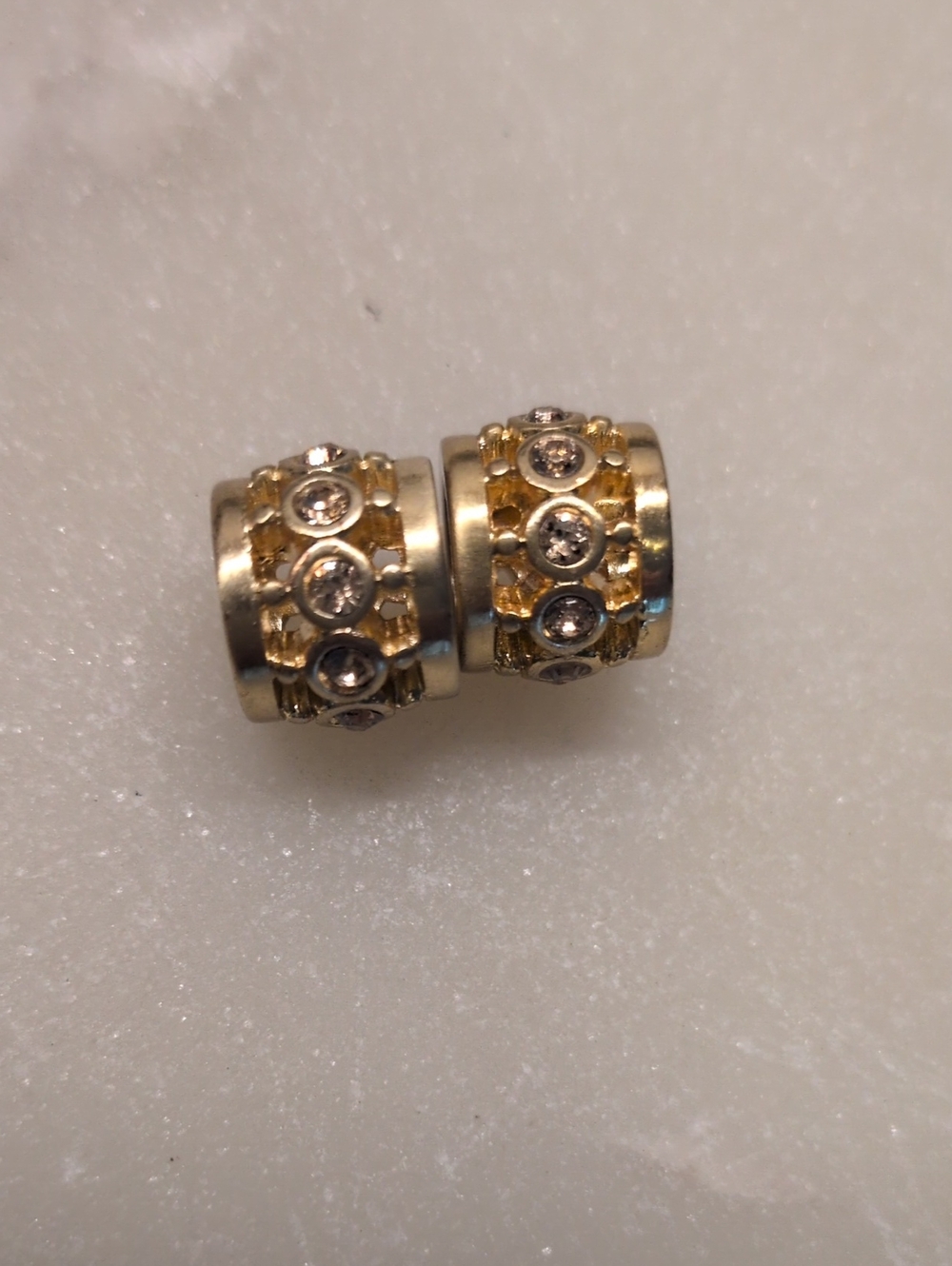 NEW! Brighton Two Gold Classicism Beads With Row Of Swarovski Crystals J9625A